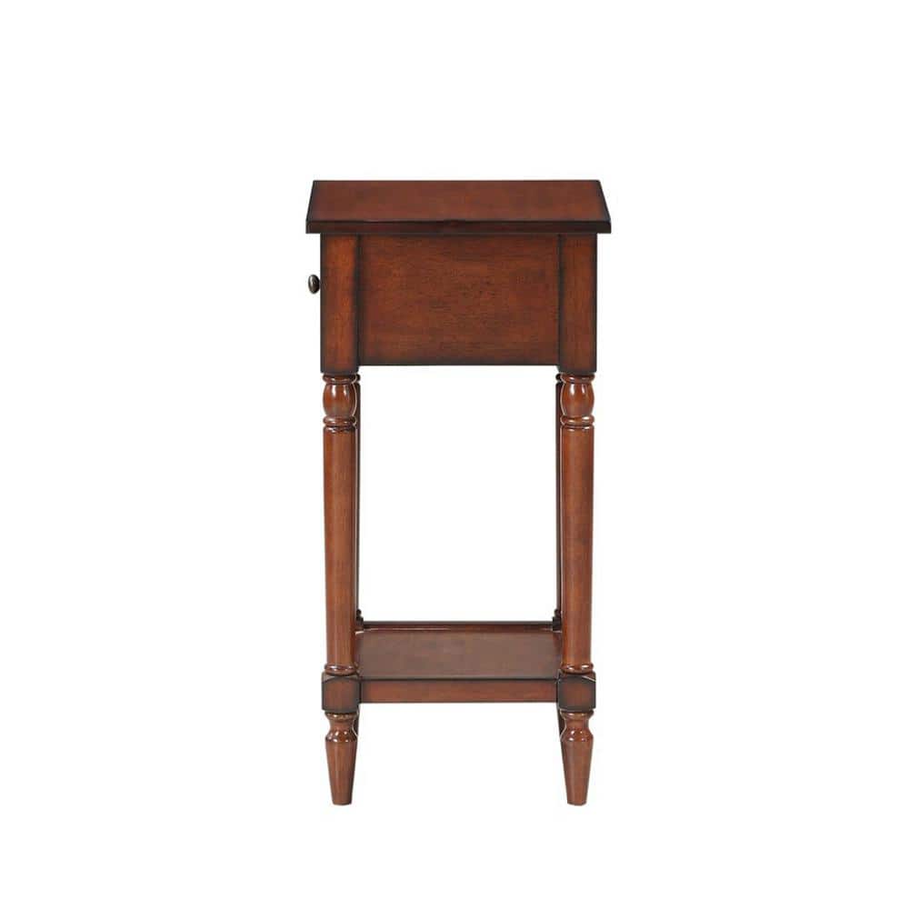 French Country Khloe Mahogany Accent Table with Storage