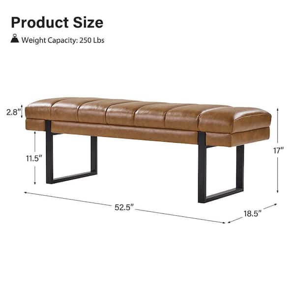 JAYDEN CREATION Leander Camel Modern Channel Tufted