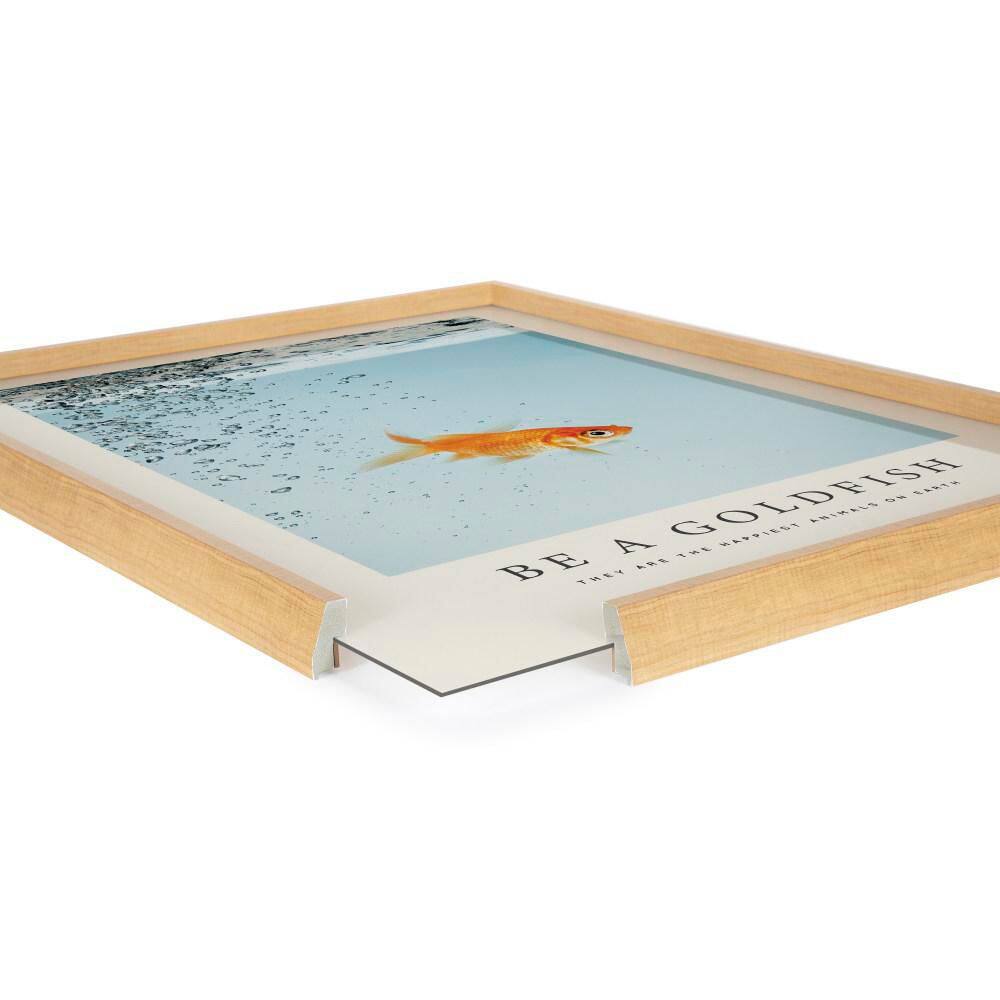 Be A Goldfish Motivational Glass Framed Wall Art