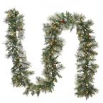 9 ft. Golden Bristle Garland with Clear Lights