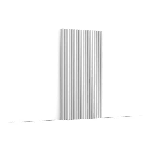 Reed 1/2 in. T x 7/8 ft. x 8-1/2 ft. White Primed Polystyrene Interlock 3D Decorative Wall Paneling (7.08 sq./ft. each)