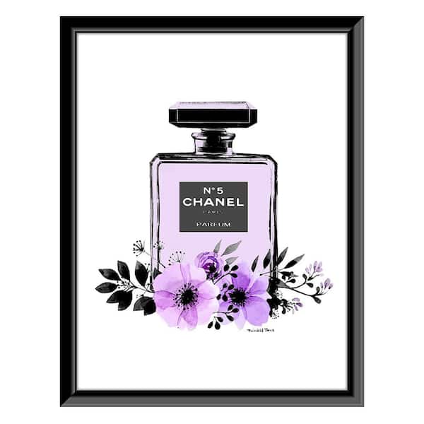 VENICE BEACH Collections Fashion Floral Glam Perfume Bottle by Fairchild Paris Framed Graphic Print Abstract Poster Art Print 18 in. x 14 in.