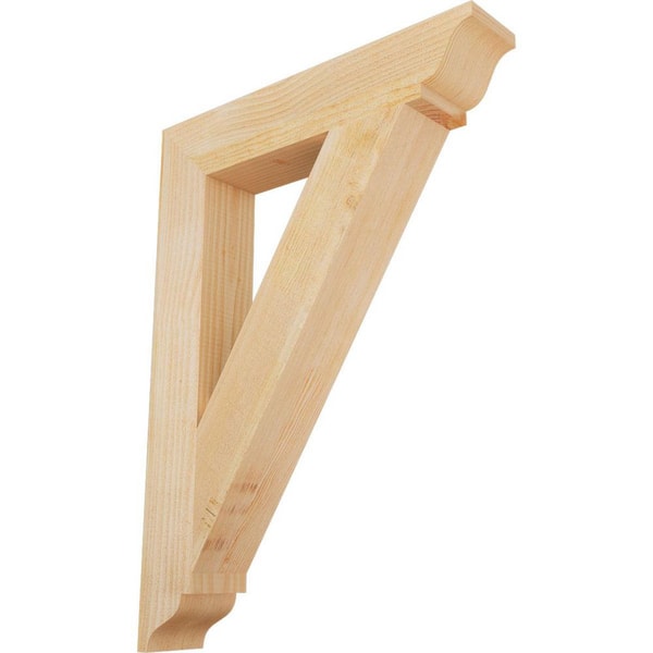 Ekena Millwork 4 in. x 30 in. x 22 in. Douglas Fir Traditional Rough Sawn Bracket