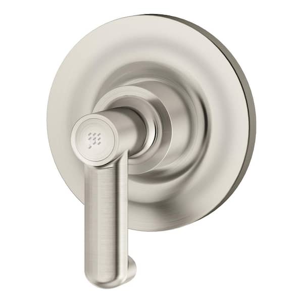 Symmons Museo Lever 1-Handle Wall-Mounted Diverter Trim Kit in Satin Nickel (Valve Included)