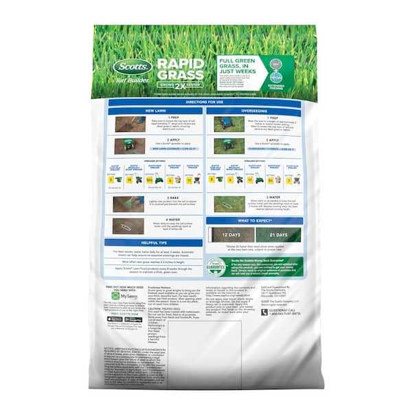 Scotts Turf Builder Rapid Grass 16 Lbs Sun And Shade Grass Seed 116 1 The Home Depot