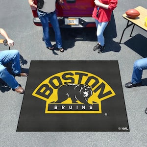 Boston Bruins Black 5 ft. x 6 ft. Tailgater Area Rug