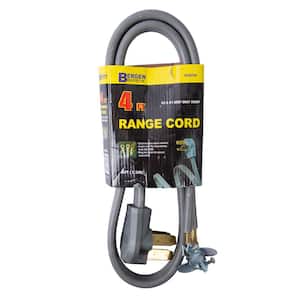 4 ft. 3-Wire Oven Range Replacement Power Cord Gray