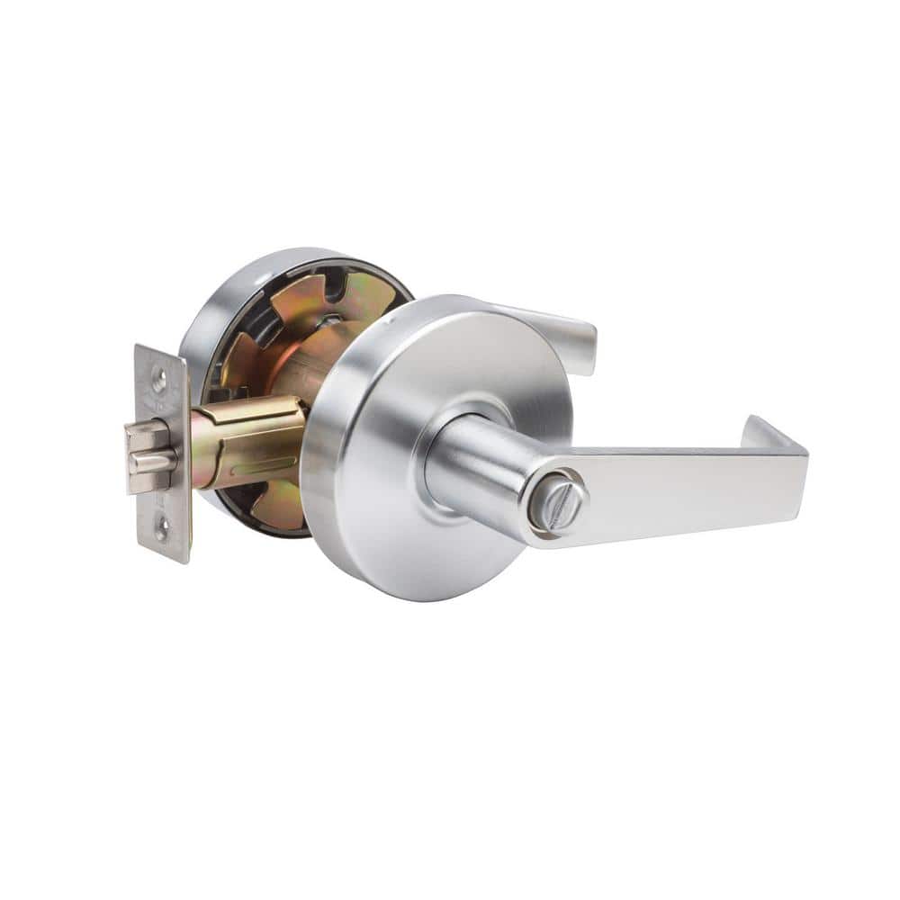LSV Saturn Series Standard Duty Brushed Chrome Grade 2 Commercial Cylindrical Privacy Bed/Bath Door Handle with Lock price history on PriceWatchPro