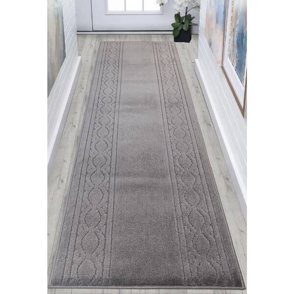 Maximus Collection Gray 26 in. W x 384 in. L Stair Runner 69.43 sq. ft.