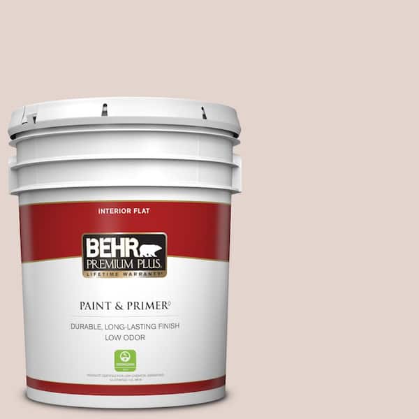 BEHR PREMIUM PLUS 5 gal. #180E-2 Sugar Berry Flat Low Odor Interior Paint & Primer