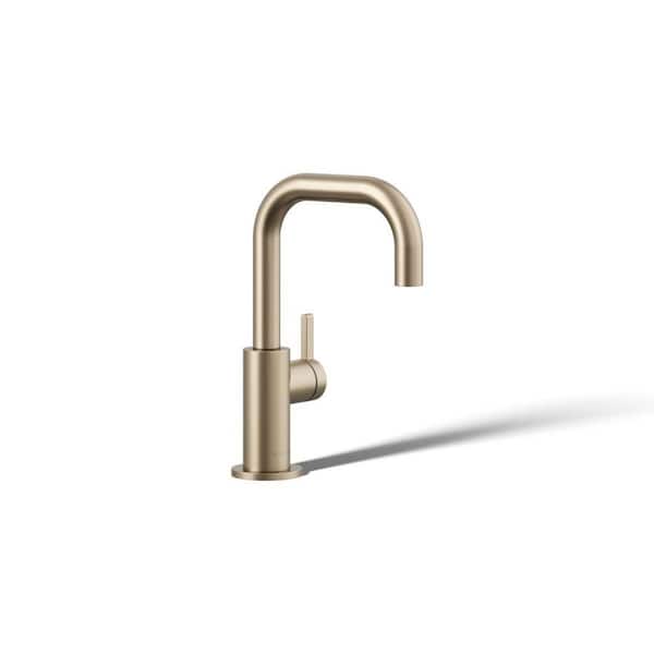 Components 1 Handle Beverage Faucet with 360° Swivel Faucet in Vibrant Brushed Bronze