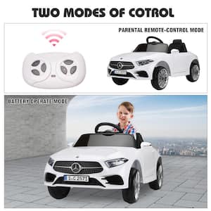 12V Licensed Mercedes-Benz CLS 350 Kid's Electric Ride On Car Vehicle with Remote Control in White