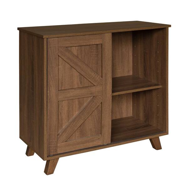 Homy Casa Latza Brown MDF 3-Levels Side Board