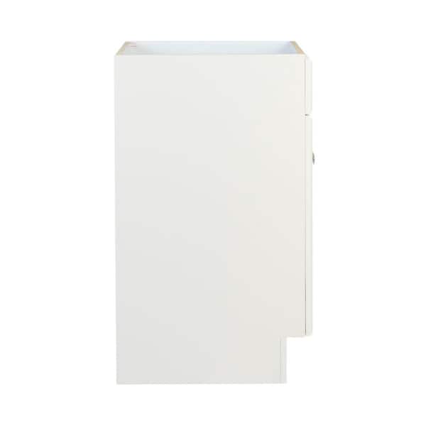 Wyndham 48 in. 2-Door 4-Drawer Bath Vanity Cabinet Only in Semi-Gloss White (Ready to Assemble)