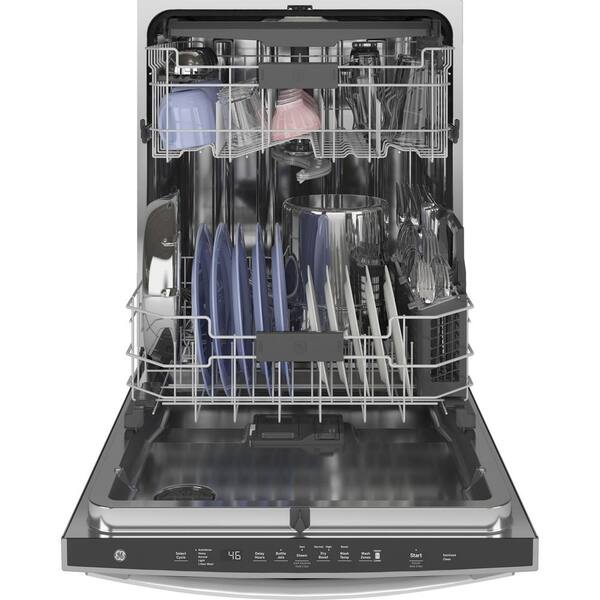 dishwasher with stainless steel tub and racks