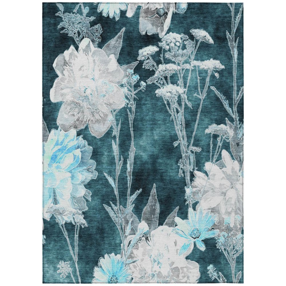 Chantille Machine Washable Indoor/Outdoor Abstract ACN2796 Emerald 5 ft. x 7 ft. 6 in. Area Rug price history on PriceWatchPro