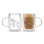 JoyJolt 5.4 oz. Clear Disney Mickey Mouse and Pluto Aroma Borosilicate  Glass Double Wall Coffee/Tea Mug (Set of 2) JDS10729 - The Home Depot