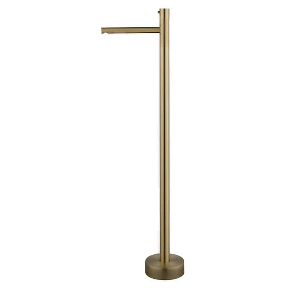 AIMADI Single-Handle Freestanding Tub Faucet with Valve Single Hole Brass Floor Mount Tub Fillers in. Brushed Gold