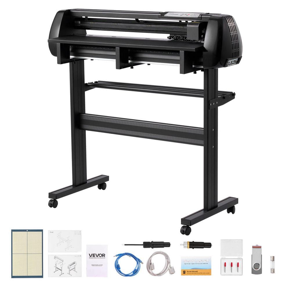 Vinyl Cutter Machine, 34 in. Max Feed Width, Adjustable Force and Speed, LED Display, Vinyl Plotter Cutter Printer price history on PriceWatchPro