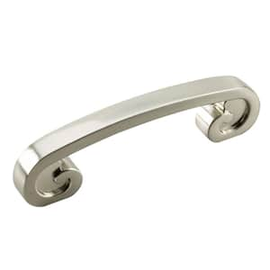 3 in. (76 mm) Brushed Nickel Traditional Cabinet Arch Pull