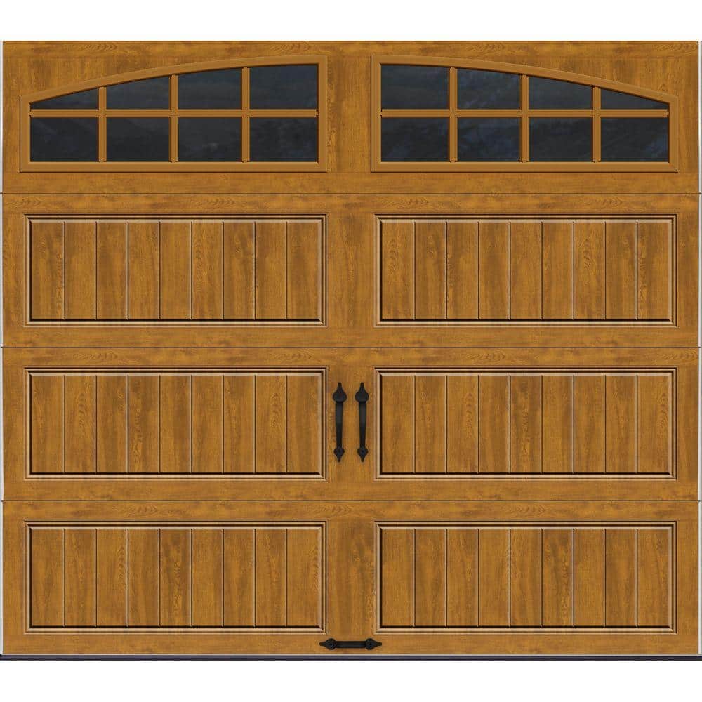 Gallery Steel Long Panel 8 ft x 7 ft Insulated 18.4 R-Value Wood Look Mediu