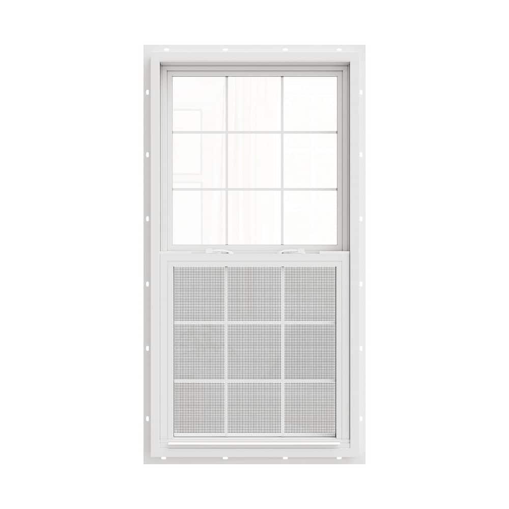 32 in. x 60 in. 62-Series Double Glazed Single Hung Vinyl Window with Internal Grille Tempered Glass White price history on PriceWatchPro