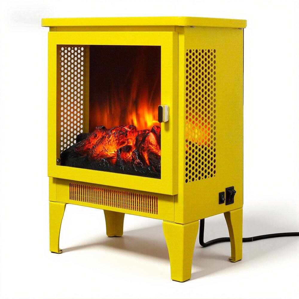 17 in. Freestanding Electric Fireplace Stove Heater with 3D Flame Effect Classic CSA/UL Certified in Yellow price history on PriceWatchPro