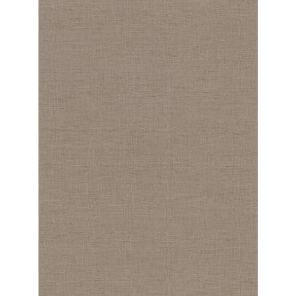 Warner Avatar Linen Brown Texture Brown Wallpaper Sample