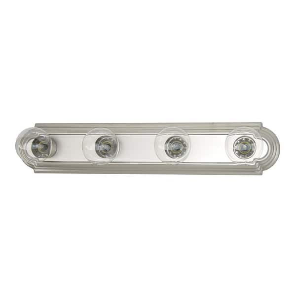Capital Lighting Fixture Company Alice 24 in. W x 5 in. H x 2 in. E 4-Light Matte Nickel Vanity Light