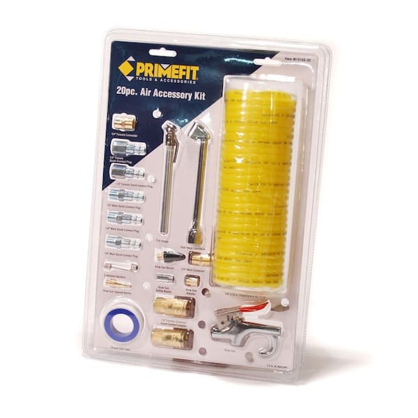 Primefit Air Accessory Kit with 25 ft. Recoil Air Hose (20-Piece)