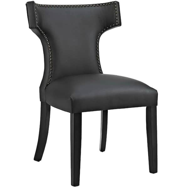 MODWAY Curve Black Vinyl Dining Chair