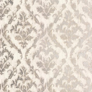 Damask Light Grey Wallpaper Sample