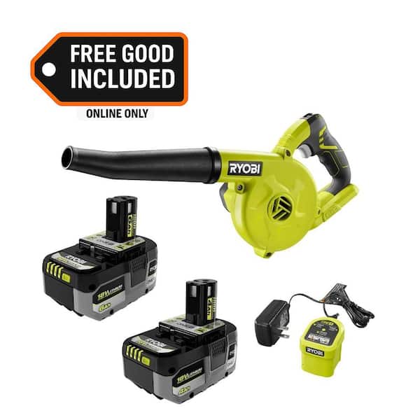 ONE+ 18V Lithium-Ion HIGH PERFORMANCE Kit w/ 4 Ah Battery, 6 Ah Battery, Charger, & FREE ONE+ Compact Workshop Blower