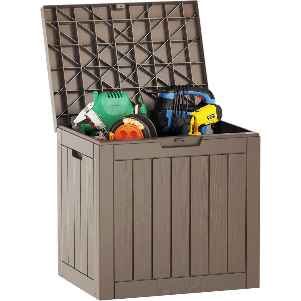 31 Gal. Light Brown Resin Outdoor Deck Box Storage Bin price history on PriceWatchPro