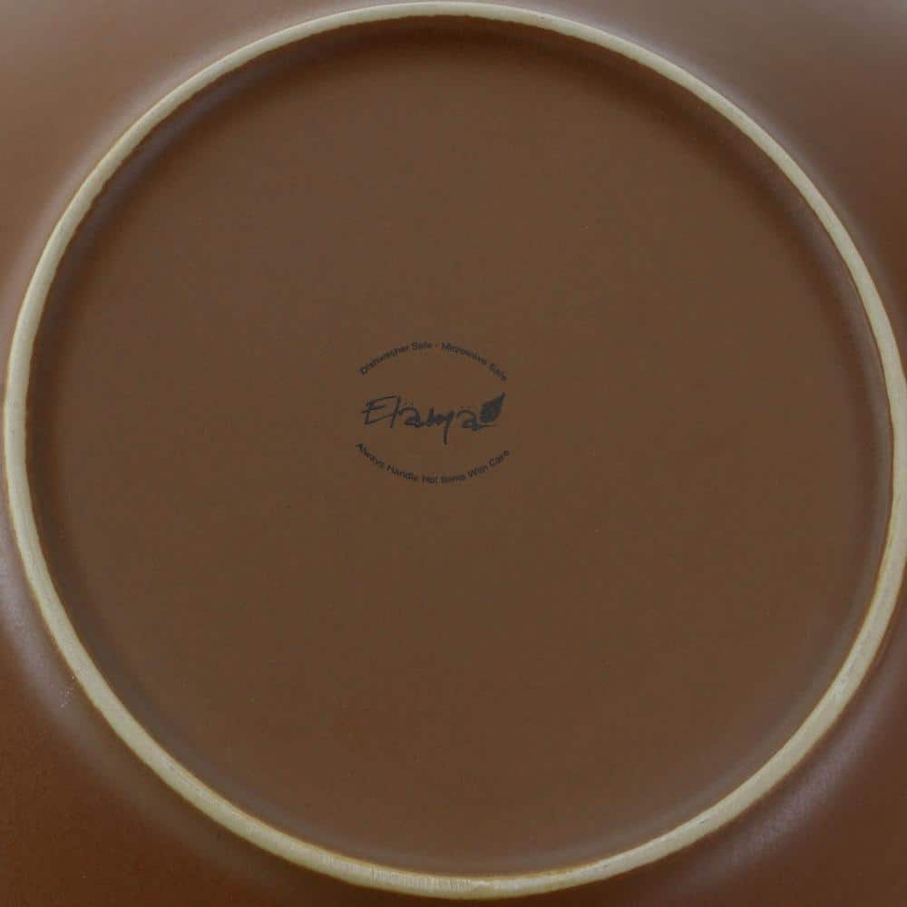 Majestic Elk 16-Piece Taupe and Brown Ceramic Dinnerware Set