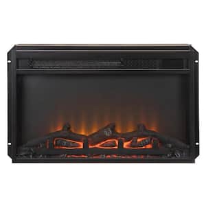 1400-Watt Black Electric Fireplace Infrared Space Heater with Overheating Protection and 3D LED Flames