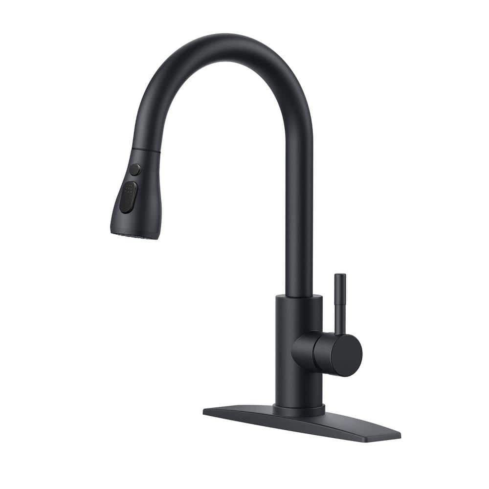 MTTCLE Single Handle Pull Down Sprayer Kitchen Faucet with Pull
