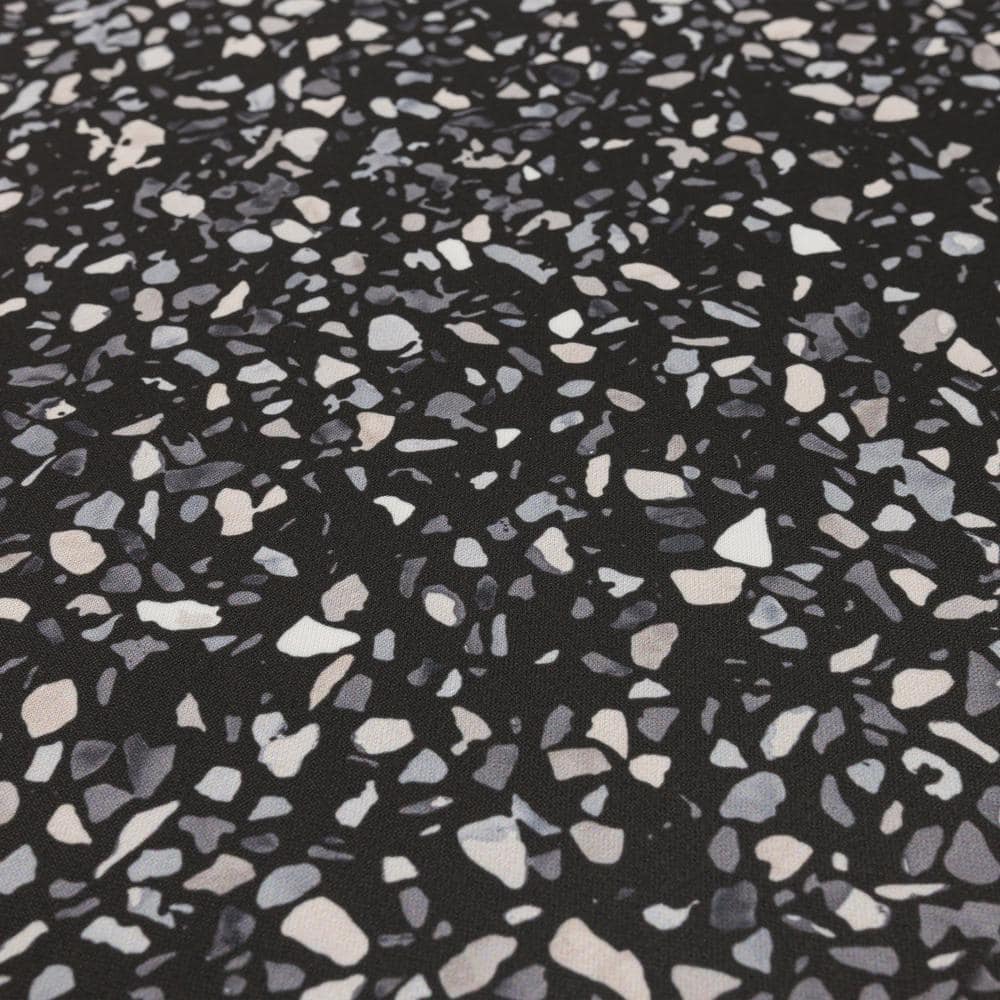 Black Terrazzo Anti-Fatigue Shower Mat with Cushion Core