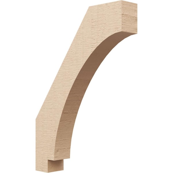 Ekena Millwork 3 in. x 22 in. x 16 in. Imperial Rough Cedar Woodgrain Timberthane Polyurethane Knee Brace, Primed