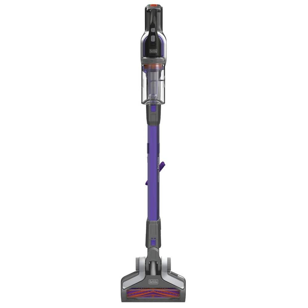 Purple Cordless Stick Vacuum for Pets with Anti-Tangle Brush