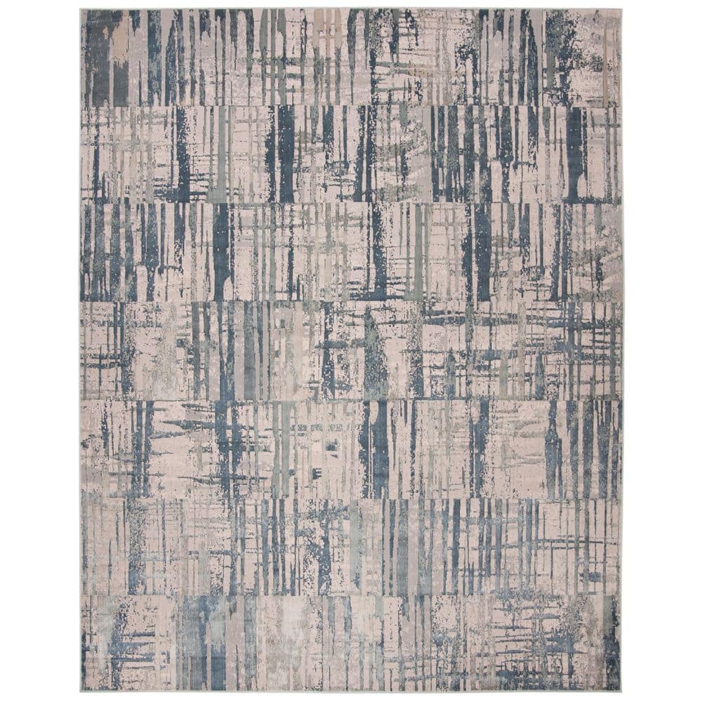 Noble 8 ft. x 10 ft. Light Blue/Cream Abstract Geometric Area Rug price history on PriceWatchPro