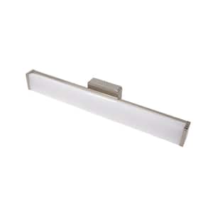 Grantham 24 in. Brushed Nickel LED Vanity Light Bar Bathroom Lighting Adjustable Color Warm White to Daylight (4-Pack)