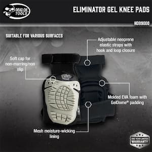 GelDOME Hard Cap Gel Padded Eliminator Knee Pads with Neoprene Lining and Hook and Loop Closure