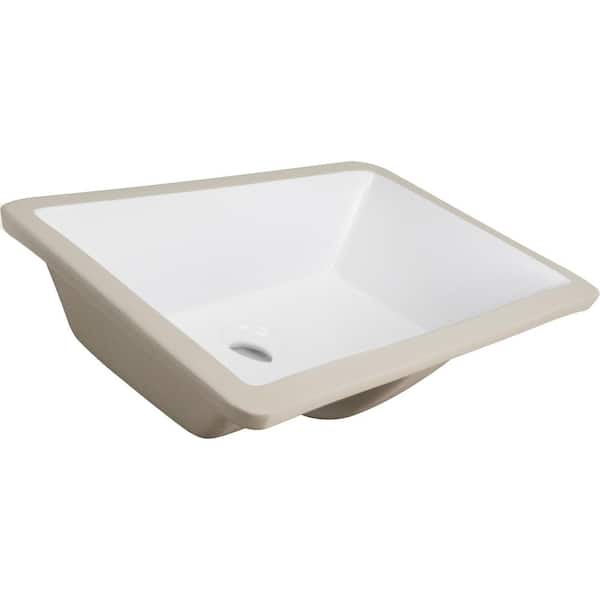 Ticor Belfast 20.75 in. Undermount Vanity Sink in White