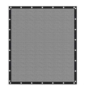 10 ft. x 10 ft. Light Grey Square Heavy-Duty Sun Shade Sail with High Density Polyethylene and Grommets