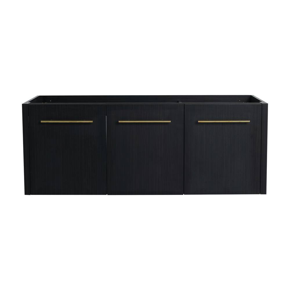 48 in. Black Chestnut Wall-mounted Bathroom Vanity Cabinet without Top Sink price history on PriceWatchPro