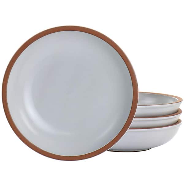 GIBSON ELITE Dumont 30 fl. Oz. Gray Terracotta Dinner Bowl (Set of 4)