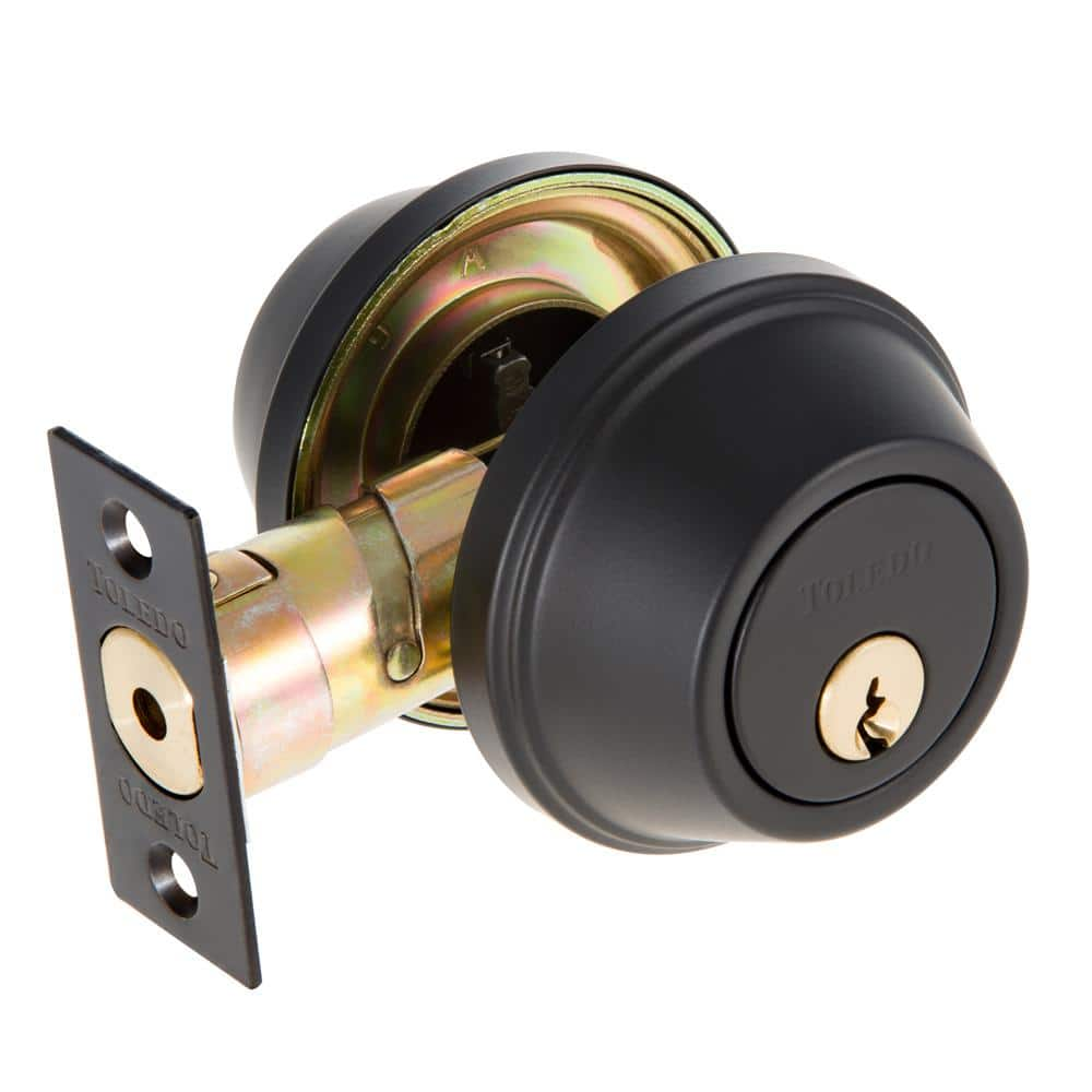 TOLEDO Double Cylinder Iron Black Deadbolt