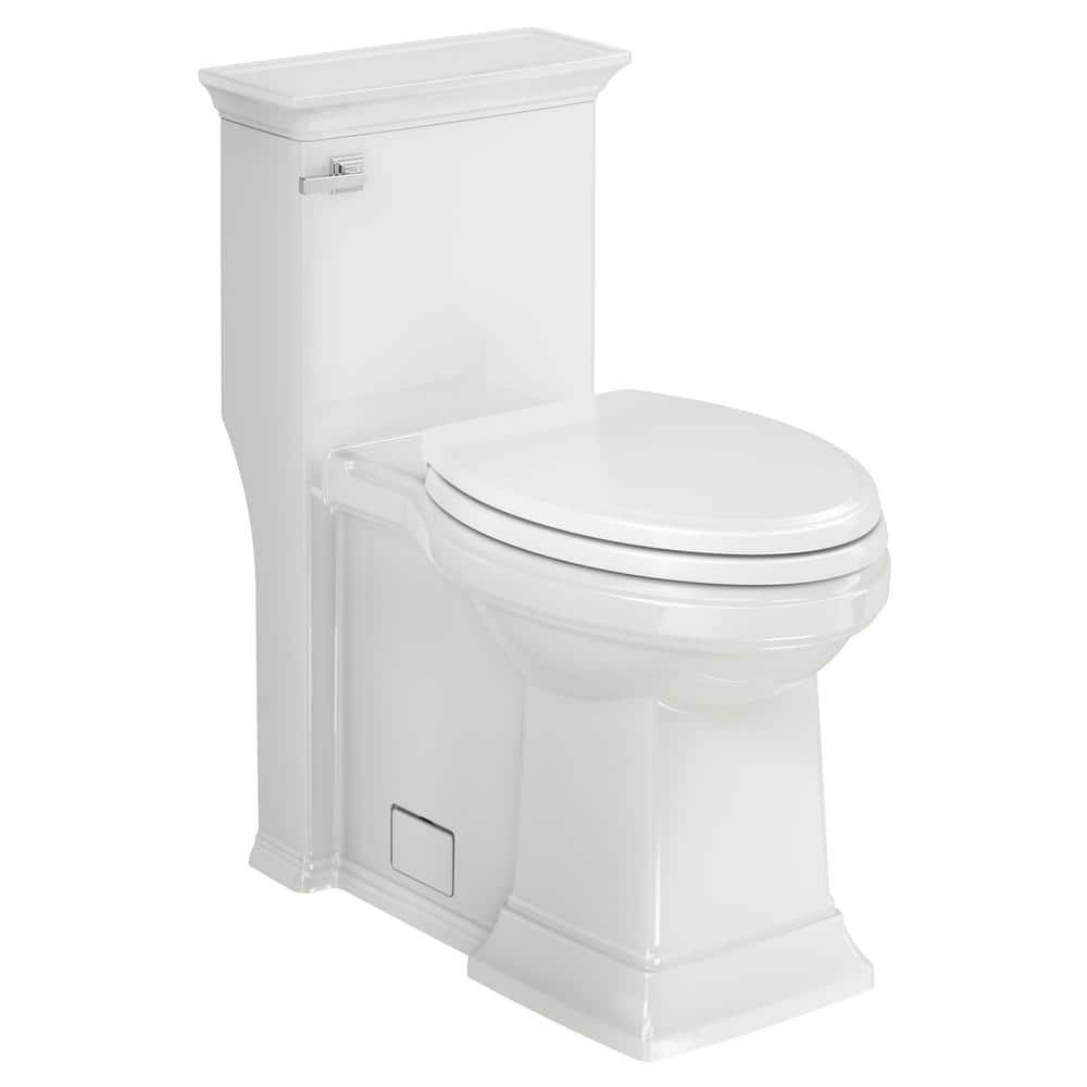 White High Efficiency Elongated One-Piece Toilet with Seat