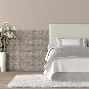 Take Home Tile Sample - Slate Green 4.5 in. x 4.5 in. Textured Square Slate Mosaic